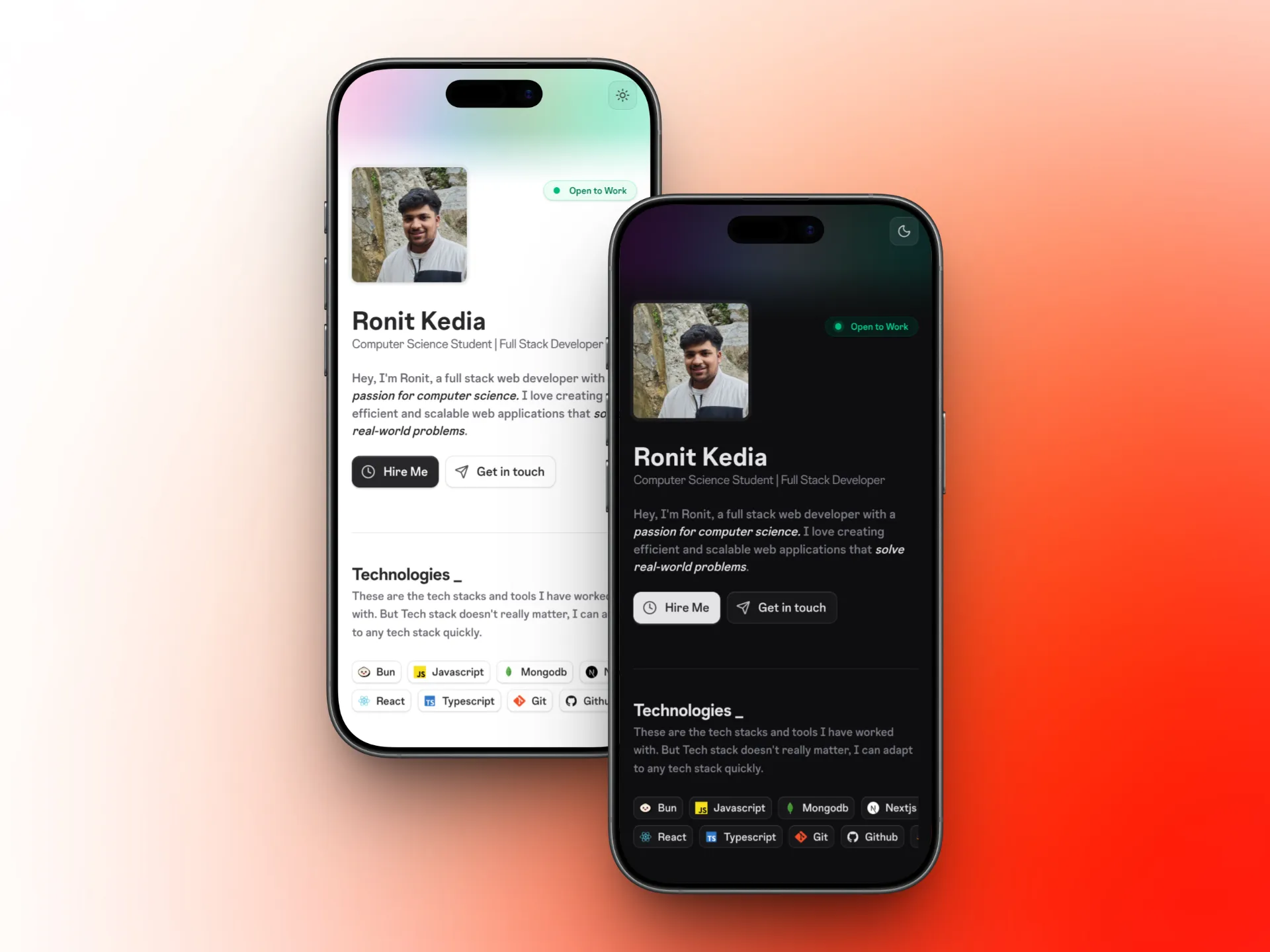Crazyfolio project screenshot 1